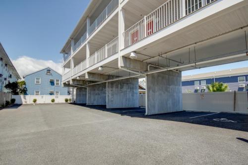 an empty parking lot in front of a building at Ocean Lodge Hotel North in Ocean City