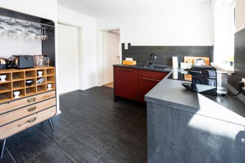 Kuchyň nebo kuchyňský kout v ubytování Haus Sebald