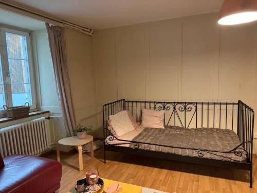 Postel nebo postele na pokoji v ubytování Gemütliche Wohnung