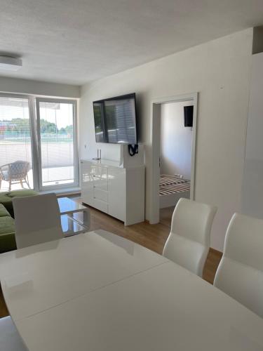Televisyen dan/atau pusat hiburan di Apartmán Třeboň