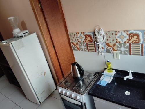 Dapur atau dapur kecil di Pousada Horizontes do Rosa