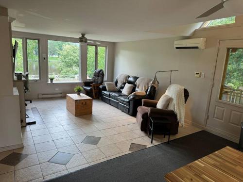 Гостиная зона в Chalet Scott SPA sur Rivière