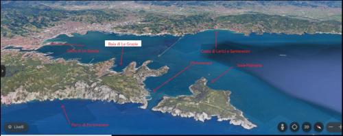a detailed map of the island of ireland at La Lucetta in Le Grazie
