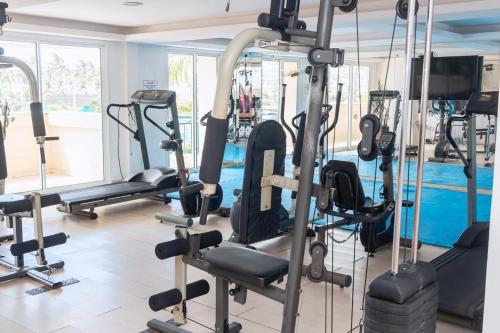 Γυμναστήριο ή/και όργανα γυμναστικής στο Apartamento condomínio Bech Village Fortaleza
