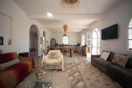 Χώρος καθιστικού στο Villa Les jardins fleuris 4 bedrooms
