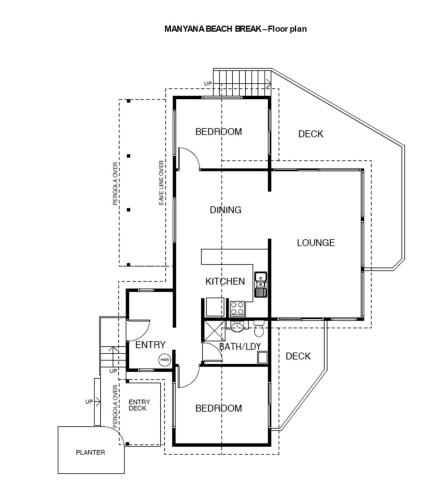 a floor plan of a house at Manyana Beach Break in Manyana