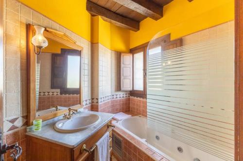 Koupelna v ubytování Casa Alval