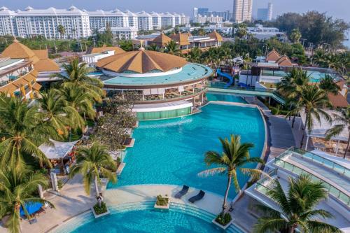 an aerial view of the pool at the resort at Springfield @Sea Resort & Spa in Cha Am