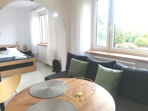 Χώρος καθιστικού στο SKALNY apartamenty, pokoje