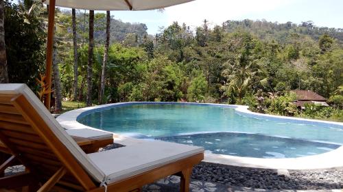 Kolam renang di atau dekat dengan Villa Uma Ayu Sidemen