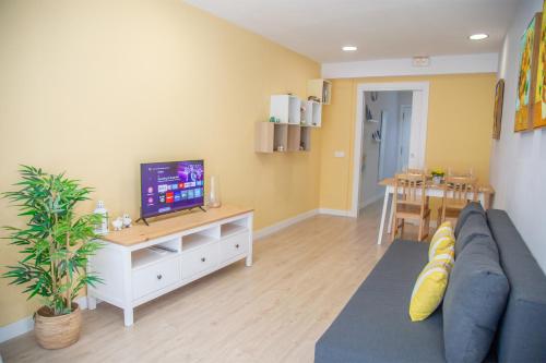 Μια τηλεόραση ή/και κέντρο ψυχαγωγίας στο Sunflower Apartment Céntrico