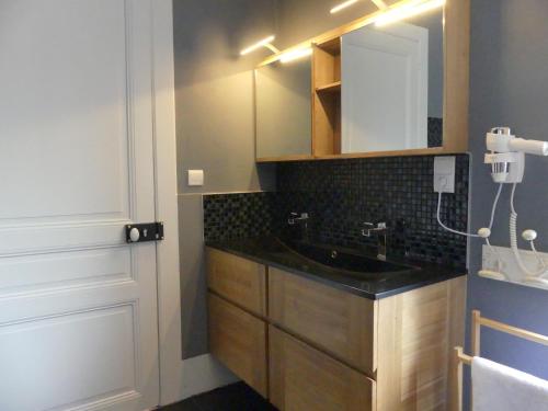 Koupelna v ubytování Chambre suite Arnica