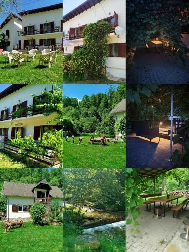 a collage of photos of different types of buildings at Complex Adela Transfăgărășan in Cîrţişoara