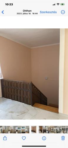a picture of a room with a wall at Aranyapartman in Kisbajcs