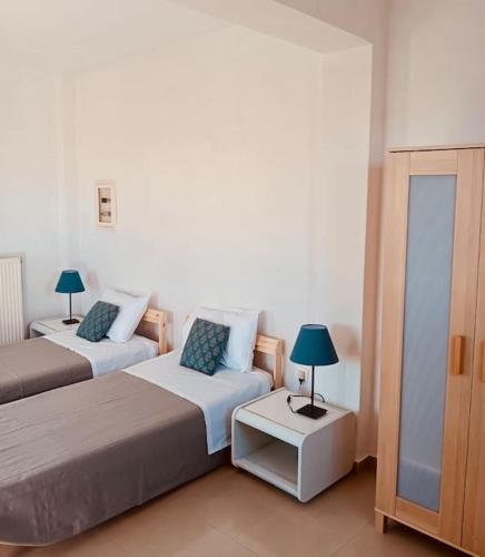 Postel nebo postele na pokoji v ubytování Mountain pool house