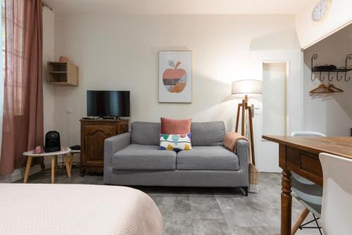 Televisyen dan/atau pusat hiburan di La Casita - Studio Confort avec Parking privé - Lit douillet - Centre Uzès, Pont du Gard