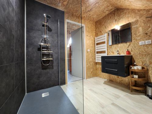 Ένα μπάνιο στο Appartement proche des lacs