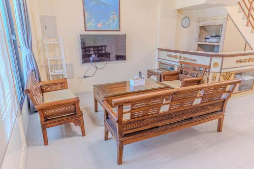 Cuisine ou kitchenette dans l'établissement 頭城遊龍戲鳳賞鯨會館2館