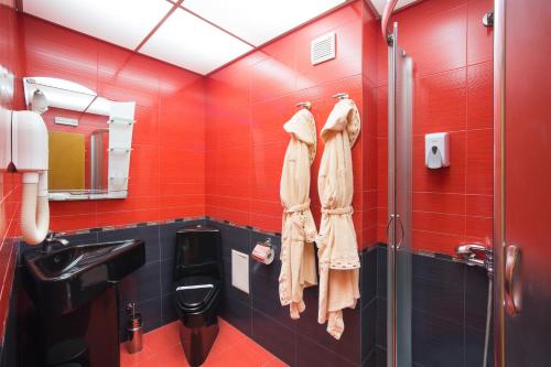 Koupelna v ubytování Hotel Gabi