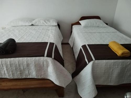 Cama o camas de una habitación en Alojamiento Villa Mar