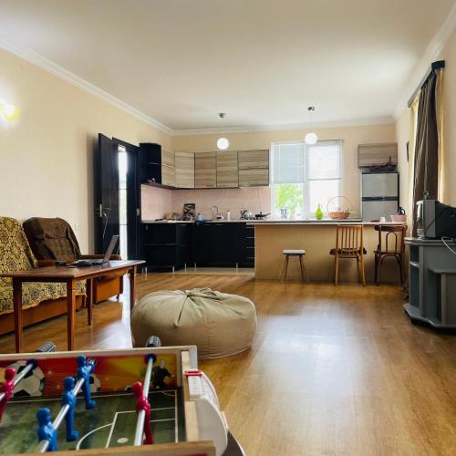 TV a/nebo společenská místnost v ubytování Bazaleti lake home