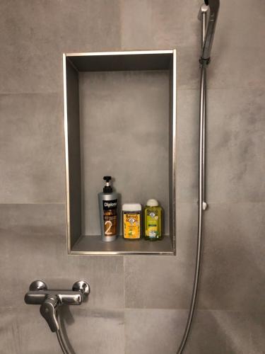 Koupelna v ubytování Gemütliche Wohnung
