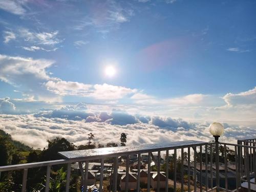 a view of the clouds from the balcony of a building at Tae Khob Fah at Phu Thap Buek in Lom Kao