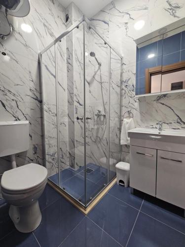 Koupelna v ubytování Begu Motel
