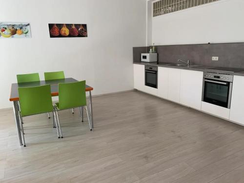 Kuchyň nebo kuchyňský kout v ubytování Jugendgästehaus Studentenwohnheim Steyr