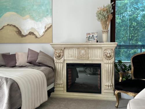 Posedenie v ubytovaní Uroczy apartament 2 osobne pokoje Marina Royal Palace