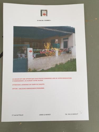 a page of a picture of a house at FLORIDE in Le Mériot