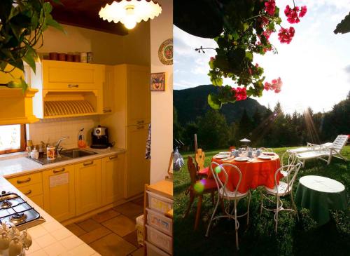 Kuchyň nebo kuchyňský kout v ubytování Bed and Breakfast Cappeler