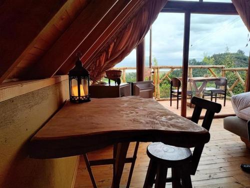 Μπαλκόνι ή βεράντα στο Glamping Guarupaque