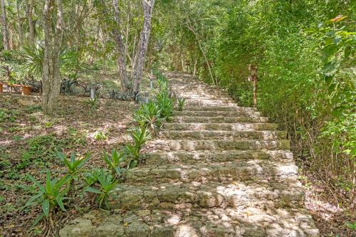 Κήπος έξω από το MBH Maya Bacalar Hotel Boutique