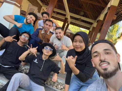 a group of people posing for a picture at Cersen Resort Lombok in Kuta Lombok