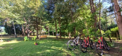 a group of bikes parked in a park at Casale Trifoglio in Morano Calabro