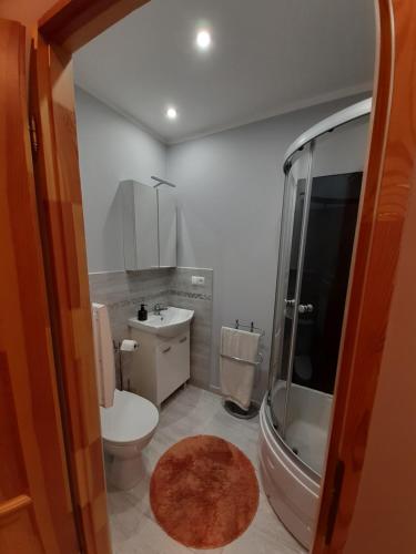 Koupelna v ubytování Apartament Kamienica