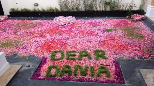 a field of flowers with the words dead danish at Private Pool Classic Villa in Kuta