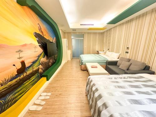 Postel nebo postele na pokoji v ubytování Fair Tale Motel - Sea