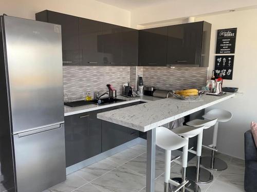 Kuchyň nebo kuchyňský kout v ubytování Apartment Elias Polychrono