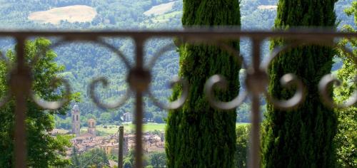 a view from a window with trees at Casa del Bosco - Vista mozzafiato & Parco 4 ettari in Bobbio