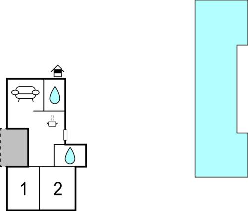 an image of a block diagram of a house at Apartments Funtana with pool in Funtana