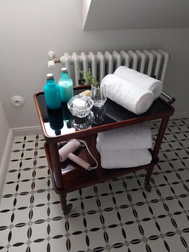Postel nebo postele na pokoji v ubytování Apartmán Júlia