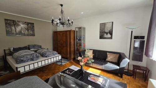 Posezení v ubytování Appartement zum Entspannen