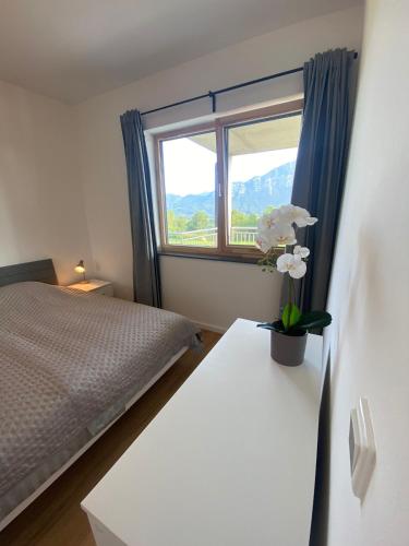 Postel nebo postele na pokoji v ubytování Luxe appartement in Zuid Karinthië