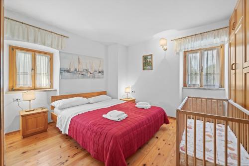 Katil atau katil-katil dalam bilik di Rustic Villa Diana with pool near Rovinj