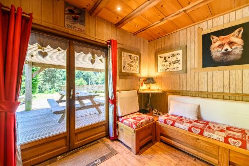 Postel nebo postele na pokoji v ubytování Chalet Bruyères
