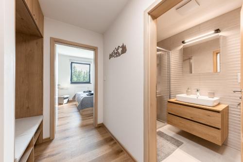 Koupelna v ubytování Apartmán Charlie