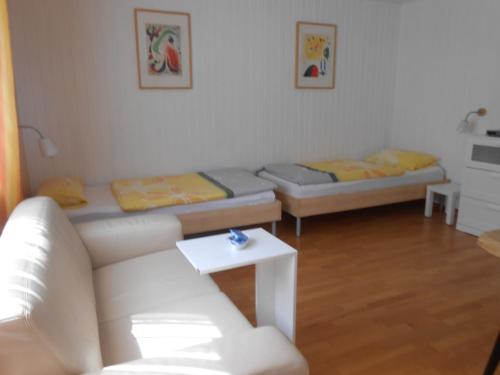Postel nebo postele na pokoji v ubytování Ferienwohnung Hecking