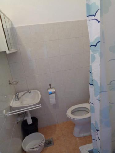 a bathroom with a toilet and a sink at Apartment Tereza in Sukošan